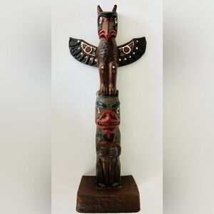 Disney BOMA Totem Pole – 8.5” Wooden Carving – Animal Kingdom Lodge Exclusive
